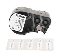 Brady Étiquettes en tissu nylon étiqueteuses BMP51/BMP53/M511 - 240 Étiquettes imprimables adhésives - Noir sur blanc (25,40 mm (l) x 12,70 mm (H) x 9,53 mm (∅)) - M5-120-499