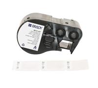 Brady Étiquettes en vinyle auto-protégé étiqueteuses BMP41/BMP51/BMP53/M511 - 180 Étiquettes imprimables adhésives - Noir sur blanc, transparent (25,40 mm (l) x 38,10 mm (H)) - M4-91-427