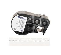 Brady Étiquettes en vinyle auto-protégé étiqueteuses BMP41/BMP51/BMP53/M511 - 360 Étiquettes imprimables adhésives - Noir sur blanc, transparent (12,70 mm (l) x 19,05 mm (H)) - M4-11-427