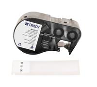 Brady Étiquettes en vinyle auto-protégé étiqueteuses BMP41/BMP51/BMP53/M511 - 70 Étiquettes imprimables adhésives - Noir sur blanc, transparent (25,40 mm (l) x 101,60 mm (H)) - M4-53-427