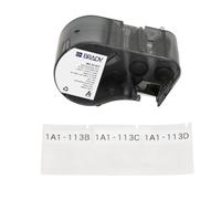 Brady Étiquettes en vinyle auto-protégé étiqueteuses BMP51/BMP53/M511 - 180 Étiquettes imprimables adhésives - Noir sur blanc, transparent (38,10 mm (l) x 38,10 mm (H)) - M5-32-427