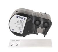 Brady Étiquettes en vinyle auto-protégé étiqueteuses BMP51/BMP53/M511 - 70 Étiquettes imprimables adhésives - Noir sur blanc, transparent (38,10 mm (l) x 101,60 mm (H)) - M5-33-427