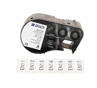 Brady Etiquettes pré-dimensionnées en polyester pour imprimante d'étiquettes M410 & M510-480 étiquettes autocollantes en polyester - Noir sur blanc (25.40 mm x 12.70 mm) - M4-47-422
