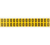 Brady Identical Numbers and Letters on One Card for Indoor and, 1520-0, 044000 (on One Card for Indoor and Outdoor Use 14.00 mm x 19.05 mm 1520-0, Black, Yellow, Self-Adhesive Printer)