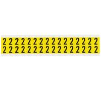 Brady Identical Numbers and Letters on One Card for Indoor and, 1520-2, 044002 (on One Card for Indoor and Outdoor Use 14.00 mm x 19.05 mm 1520-2, Black, Yellow, Self-Adhesive Printer)