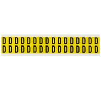 Brady Identical Numbers and Letters on One Card for Indoor and, 1520-D, 044013 (on One Card for Indoor and Outdoor Use 14.00 mm x 19.05 mm 1520-D, Black, Yellow, Self-Adhesive Printer)