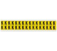 Brady Identical Numbers and Letters on One Card for Indoor and, 1520-K, 044020 (on One Card for Indoor and Outdoor Use 14.00 mm x 19.05 mm 1520-K, Black, Yellow, Self-Adhesive Printer)