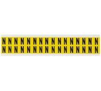 Brady Identical Numbers and Letters on One Card for Indoor and, 1520-N, 044023 (on One Card for Indoor and Outdoor Use 14.00 mm x 19.05 mm 1520-N, Black, Yellow, Self-Adhesive Printer)