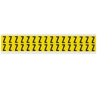 Brady Identical Numbers and Letters on One Card for Indoor and, 1520-Z, 044035 (on One Card for Indoor and Outdoor Use 14.00 mm x 19.05 mm 1520-Z, Black, Yellow, Self-Adhesive Printer)