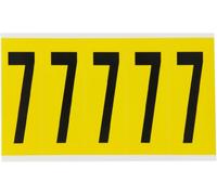 Brady Identical Numbers and Letters on One Card for Indoor and, 1560-7, 097097 (on One Card for Indoor and Outdoor Use 44.00 mm x 127.00 mm 1560-7, Black, Yellow, Rectangle, Permanent,)