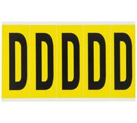 Brady Identical Numbers and Letters on One Card for Indoor and, 1560-D, 097103 (on One Card for Indoor and Outdoor Use 44.00 mm x 127.00 mm 1560-D, Black, Yellow, Rectangle, Permanent,)