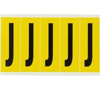 Brady Identical Numbers and Letters on One Card for Indoor and, 1560-J, 097109 (on One Card for Indoor and Outdoor Use 44.00 mm x 127.00 mm 1560-J, Black, Yellow, Rectangle, Permanent,)