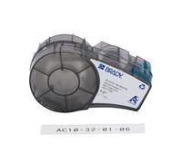Brady (M21-500-414) Matériau à crochets imprimable BradyGrip pour étiqueteuses BMP21-PLUS, BMP21-LAB et BMP21 12.70 mm x 3.048 m Noir sur blanc