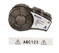 Brady (M21-500-595-WT) Ruban en vinyle pour étiqueteuses BMP21-PLUS, BMP21-LAB et BMP21 12.70 mm x 6.40 m Noir sur blanc 12.70mm x 6.40m