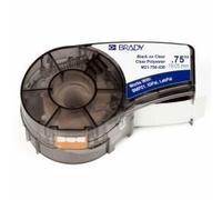 Brady M21-750-430 étiquette à imprimer Transparent Imprimante d'étiquette adhésive (Black on Clear 6,4m x 19,05mm - Polyester - Warranty: 2Y)