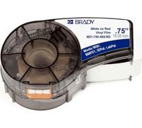 Brady, M21-750-595-RD-WT, vinyle, blanc sur rouge, 19,05mm x 6,4m, permanent, en continu (142801)