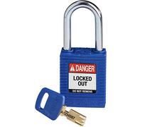 Brady (NYL-BLU-38ST-KD) Cadenas de condamnation SafeKey Nylon avec anse en Acier 38.00 mm Bleu KD ifférente 1 Pièce(s)