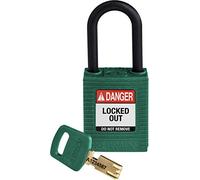 Brady (NYL-GRN-38PL-KD) Cadenas de condamnation SafeKey Nylon avec anse en Nylon 38.00 mm Vert KD - Clé différente 1 Pièce(s)