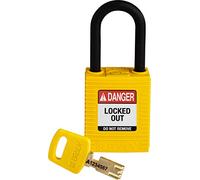Brady (NYL-YLW-38PL-KD) Cadenas de condamnation SafeKey Nylon avec anse en Nylon 38.00 mm Jaune KD ifférente 1 Pièce(s)