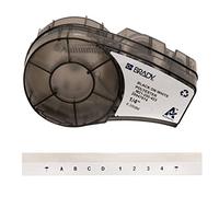 Brady Ruban d’étiquettes Polyester étiqueteuses M211 et M210 - Étiquettes multi-usages pour environnements difficiles - Noir sur blanc (6.35 mm x 6.4 m) - M21-250-423