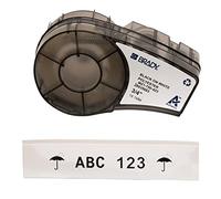 Brady Ruban d’étiquettes Polyester étiqueteuses M211 et M210 - Étiquettes multi-usages pour environnements difficiles - Noir sur blanc (19.05 mm x 6.4 m) - M21-750-423