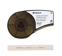 Brady Ruban d'Étiquette PermaSleeve en Polyoléfine Thermorétractable pour Imprimantes M210 & M211 - Étiquetage Câbles et Fils - Noir sur Blanc (16.40 mm x 2.10 m) - M21-375-C-342