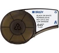 Brady (M21-375-C-342) Manchons en polyoléfine thermorétractable PermaSleeve pour étiqueteuses BMP21-PLUS et BMP21 16.40 mm x 2.10 m Noir sur blanc