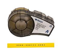 Brady Ruban d'Étiquette PermaSleeve en Polyoléfine Thermorétractable pour Imprimantes M210 & M211 - Étiquetage Câbles et Fils - Noir sur Jaune (8,5 mm x 2,1 m) - M21-187-C-342-YL
