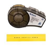Brady Ruban d'Étiquette PermaSleeve en Polyoléfine Thermorétractable pour Imprimantes M210 & M211 - Étiquetage Câbles et Fils - Noir sur Jaune (16.40 mm x 2.10 m) - M21-375-C-342-YL