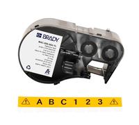 Brady Ruban d'étiquettes en ruban réfléchissant étiqueteuses BMP41/BMP51/BMP53/M511 - Étiquettes imprimables adhésives - Noir sur jaune (12,70 mm (l) x 6,10 m (L)) - M4C-500-584-YL