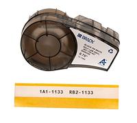 Brady Ruban d'étiquettes en vinyle auto-laminant pour imprimantes d'étiquettes M211 et M210 - Étiquettes imprimables en vinyle adhésives- Noir sur blanc, transparent (19.05mm x 4.30m) - M21-750-427