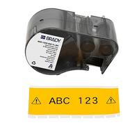 Brady Ruban d'étiquettes en vinyle étiqueteuses BMP51/BMP53/M511 - Étiquettes imprimables adhésives - Noir sur jaune (38,10 mm (l) x 7,62 m (L)) - M5C-1500-595-YL-BK