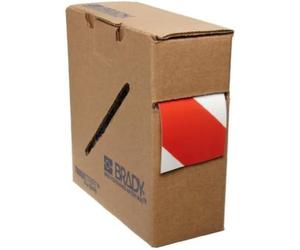 Brady Ruban Rayé Toughstripe, 50.80mm x 30.48m, Rouge/Blanc