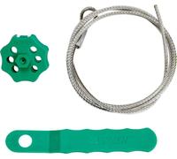 Brady, système Spin pour une sécurité supplémentaire, dispositif, outil et câble de 1,50 m, nylon renforcé de fibres de verre et acier revêtu de PVC, vert, pour max