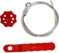 Brady, système Spin pour une sécurité supplémentaire, dispositif, outil et câble de 1,50 m, nylon renforcé de fibres de verre et acier revêtu de PVC, rouge, pour max