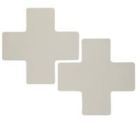 Brady ToughStripe Lot de 20 rubans adhésifs non abrasifs en forme de croix pour marquage au sol, 20,3 cm de long, 7,6 cm de large, blanc