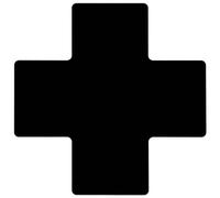 Brady ToughStripe Lot de 20 rubans adhésifs non abrasifs en forme de croix pour marquage au sol, 25,4 cm de long, 10,2 cm de large, noir