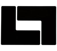 Brady ToughStripe Lot de 20 rubans adhésifs non abrasifs en forme de L, 20,3 cm de long, 7,6 cm de large, noir