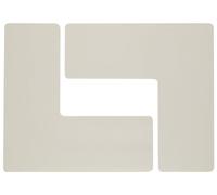 Brady ToughStripe Lot de 20 rubans adhésifs non abrasifs en forme de L, 20,3 cm de long, 7,6 cm de large, blanc