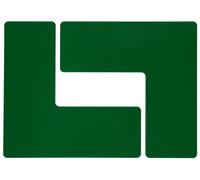 Brady ToughStripe - Lot de 20 rubans adhésifs non abrasifs en forme de L, 20,3 cm de long, 7,6 cm de large, vert