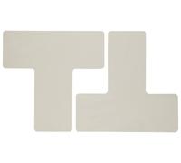 Brady ToughStripe - Lot de 20 rubans adhésifs non abrasifs en forme de T, 20,3 cm de long, 7,6 cm de large, blanc