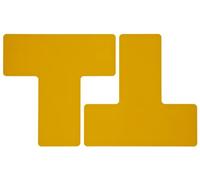 Brady ToughStripe - Lot de 20 rubans adhésifs non abrasifs en forme de T, 20,3 cm de long, 7,6 cm de large, jaune