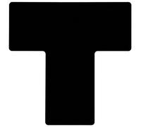 Brady ToughStripe Lot de 20 rubans adhésifs non abrasifs en forme de T, 25,4 cm de long, 10,2 cm de large, noir