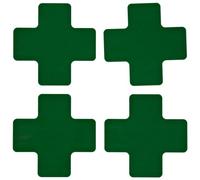 Brady ToughStripe Lot de 20 rubans adhésifs non abrasifs pour marquage au sol en forme de croix, 12,7 cm de long, 5,1 cm de large, vert