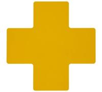 Brady ToughStripe Lot de 20 rubans adhésifs non abrasifs pour marquage au sol en forme de croix, 25,4 cm de long, 10,2 cm de large, jaune