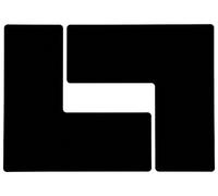 Brady ToughStripe Lot de 20 rubans adhésifs non abrasifs pour marquage au sol en forme de L, 25,4 cm de long, 10,2 cm de large, noir