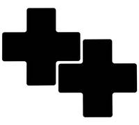 Brady ToughStripe Ruban de marquage au sol en croix non abrasif, 20 cm de longueur, 7,6 cm de large, noir (lot de 20 par rouleau)