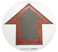 Brady ToughStripe Ruban de marquage de sol non abrasif, 45 cm de diamètre, rouge et noir sur blanc, légende (avec photo) (lot de 1 rouleau)