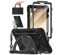 BRAECN Coque Galaxy Tab A9 8.7 Pouces 2023, Coque Antichoc avec Protecteur D'écran Porte-Stylo [Dragonne Rotative à 360] et Support, Coque Tablette Samsung Tab A9