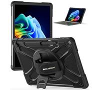 BRAECN Coque pour Microsoft Surface Pro 12 Pouces 2025, Housse de Robuste avec Support Rotatif à 360° et Dragonne, Noir